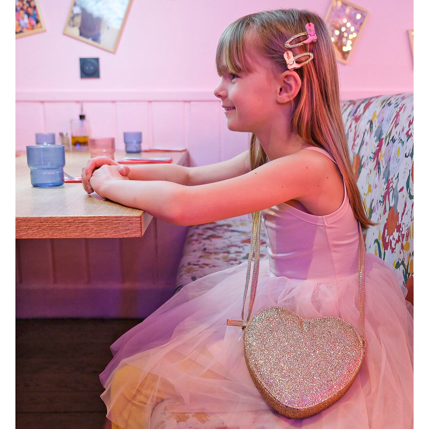 Rockahula Love Heart Gold Glitter Bag