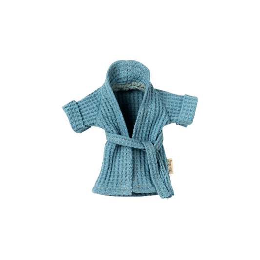 Maileg Mouse Bathrobe - Dusty blue