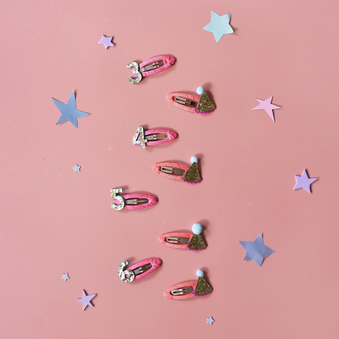 Rockahula Birthday Glitter Clips - Age 6