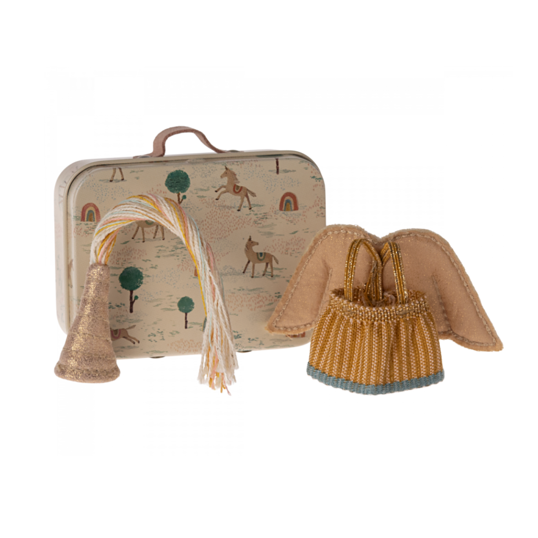 Maileg Fairy clothes in suitcase, Little sister mouse