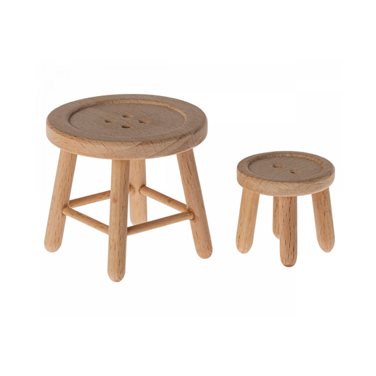 Maileg SS24 Baby Table and stool set, Mouse (DUE JUNE)