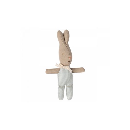 Maileg Rabbit, My - Light blue check