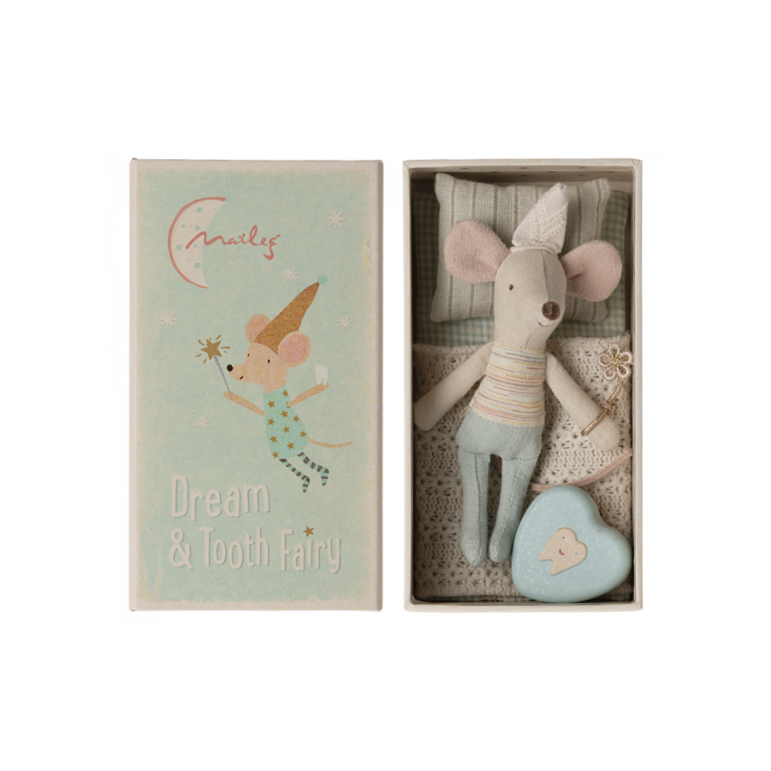 Maileg SS24 Tooth Fairy Mouse Blue Gift Box (DUE END JUNE)