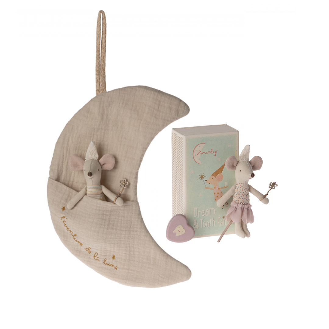 Maileg SS24 Sweet Dreams Little Tooth Fairy, Rose, Gift Set (DUE END JUNE)