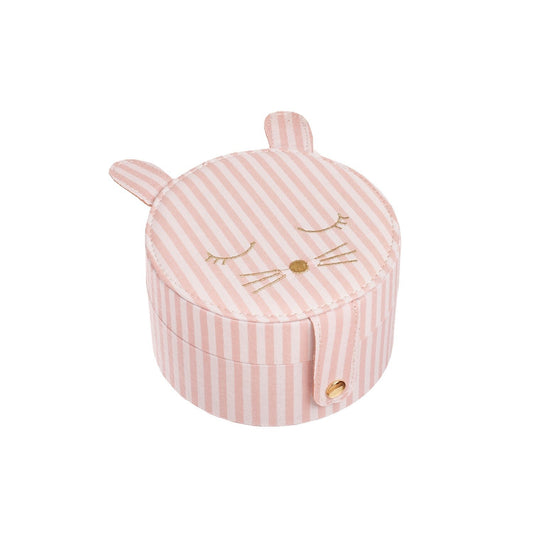 Rockahula Stripy Bunny Round Jewellery Box
