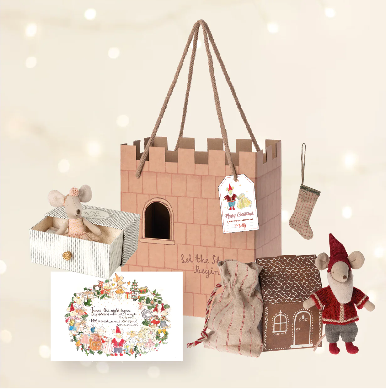 Maileg Christmas eve box with ballerina mouse, perfect little girls christmss eve Maileg box