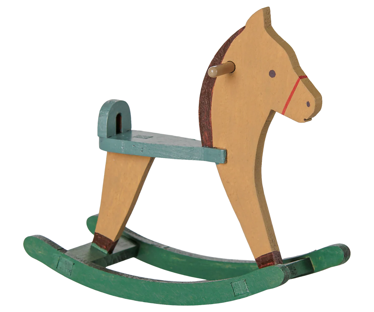 Maileg Rocking horse, Mouse - Light brown