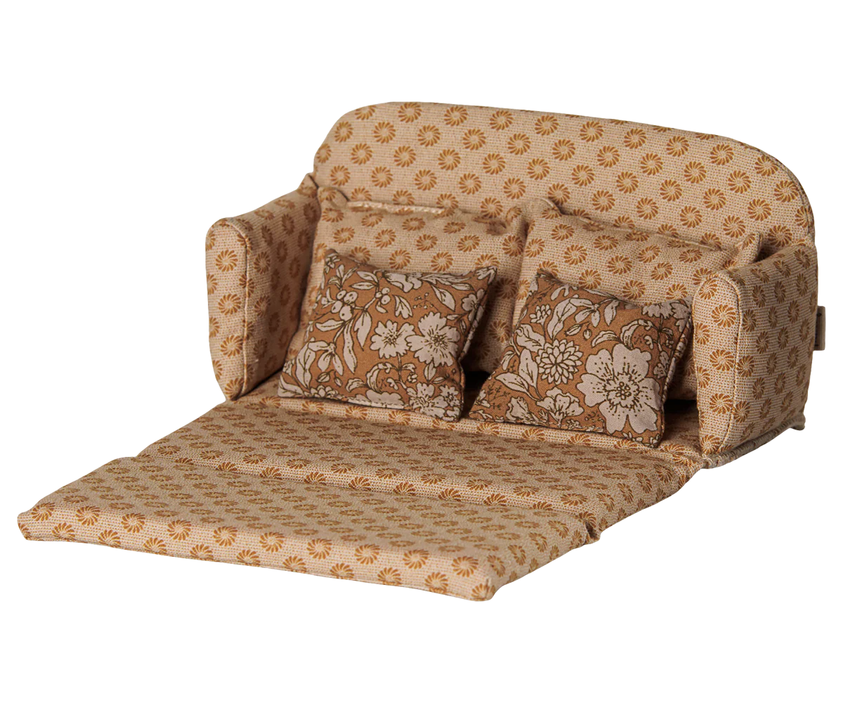 Maileg Sofa bed, Mouse, Large - Ocher