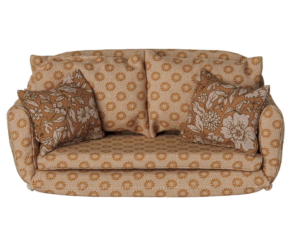 Maileg Sofa bed, Mouse, Large - Ocher