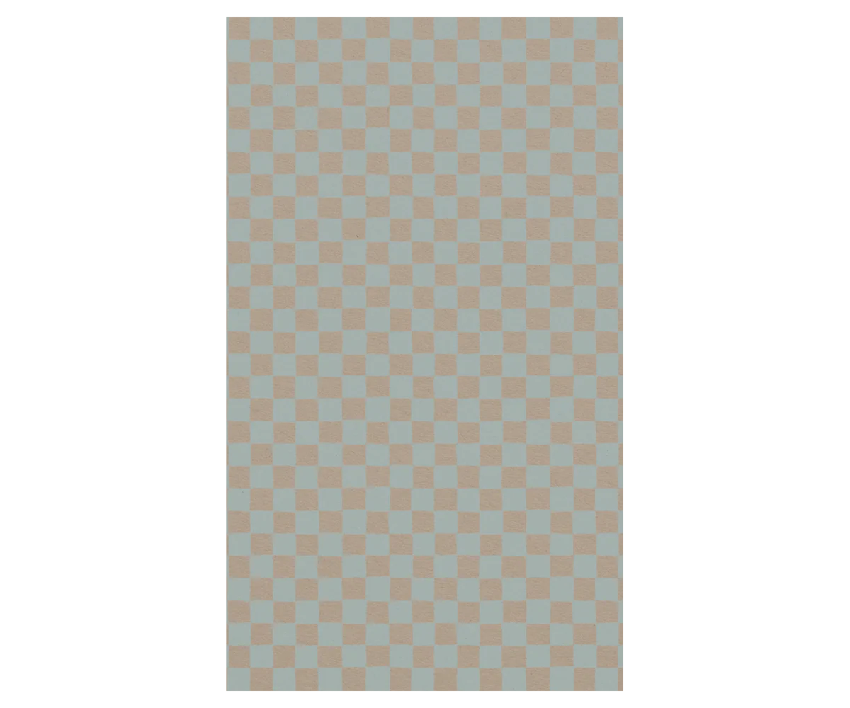 Maileg Gift wrap, 10 m - Checker - Petrol