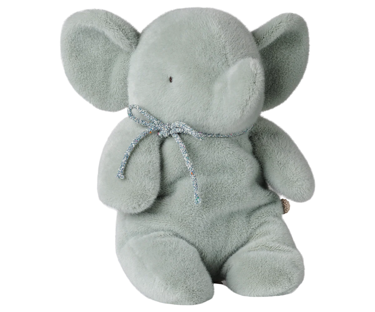Maileg Elephant plush, Medium - Soft mint