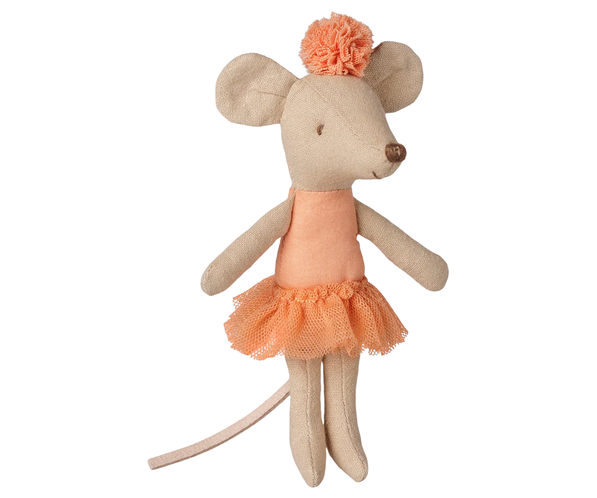 Maileg Ballerina mouse, Little sister - Apricot