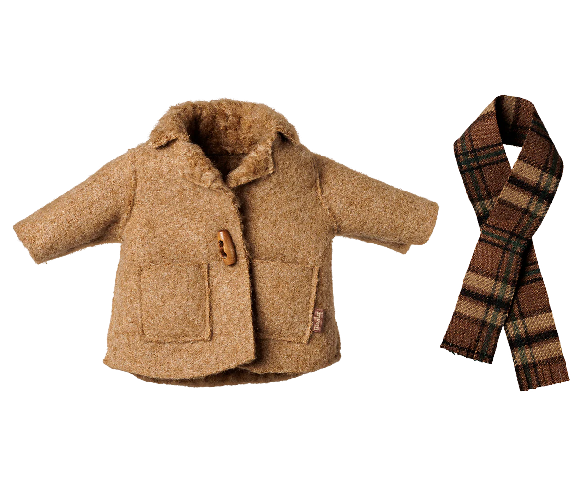 Maileg Jacket and scarf - Medium mouse