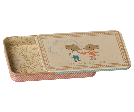 Maileg Metal box w. sliding lid - Mice