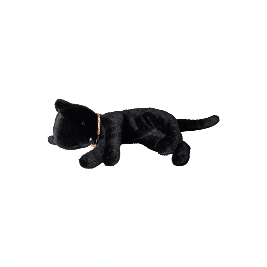 Maileg Sleeping kitten plush, Medium - Black