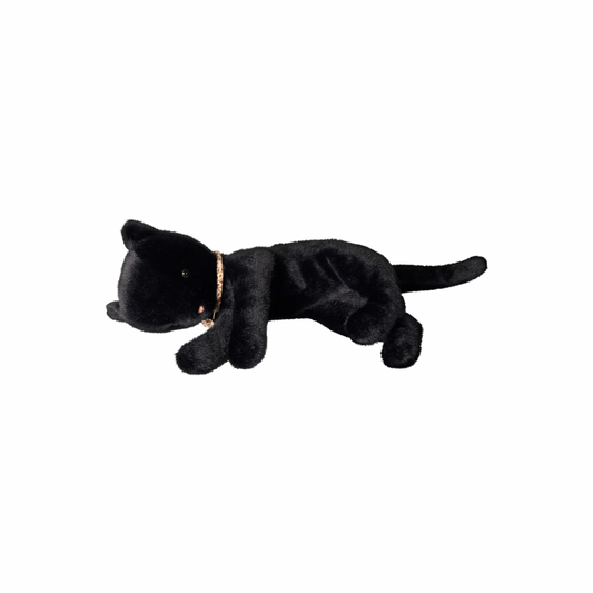 Maileg Sleeping kitten plush, Medium - Black