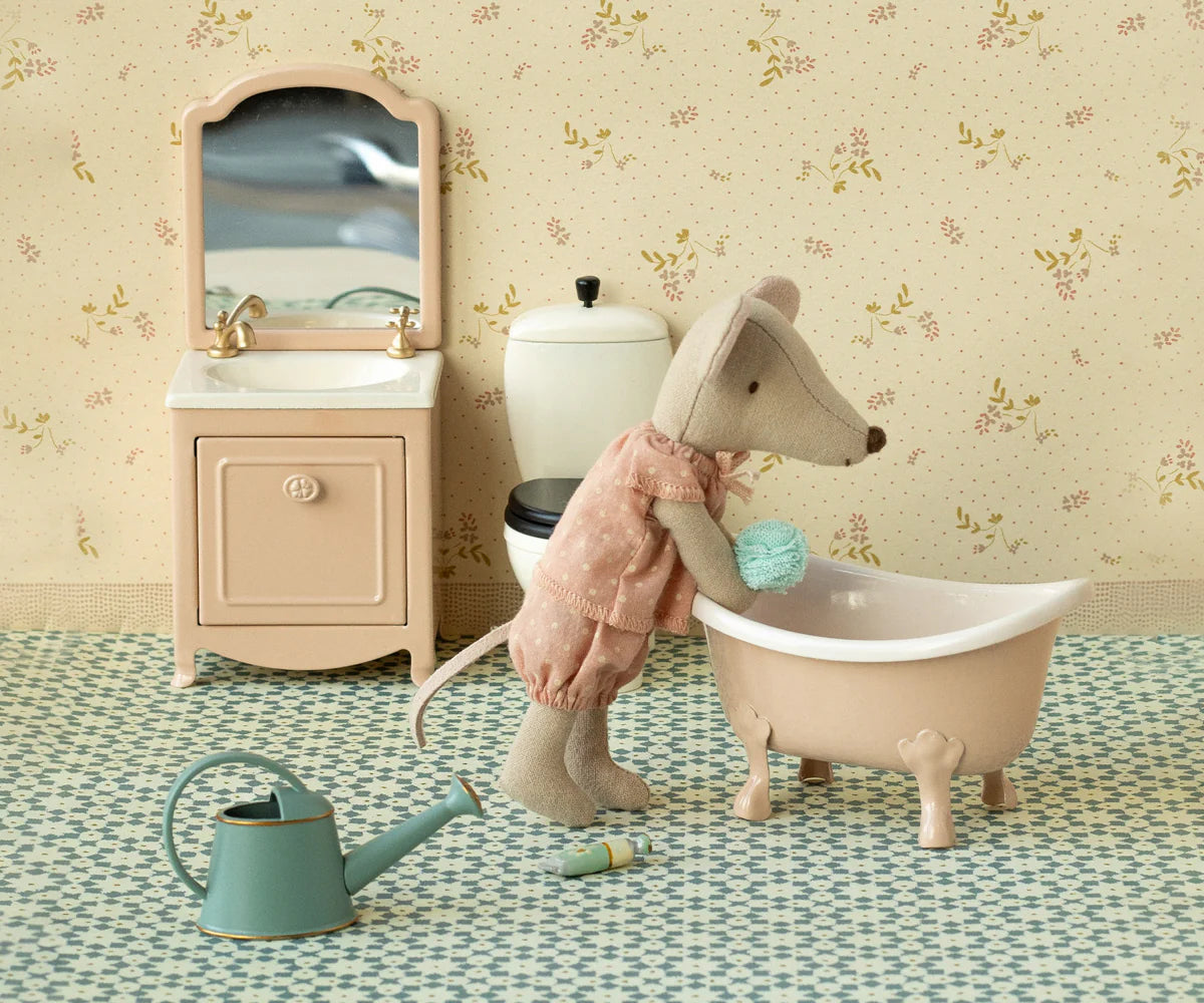 Maileg Big sister mouse in matchbox, Pink Spotty Outfit
