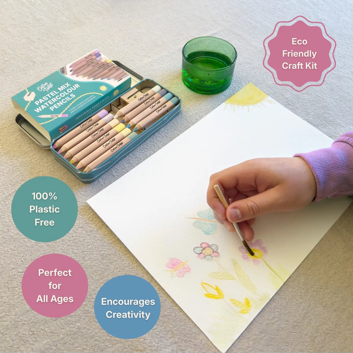Cotton Twist Pastel Mix Watercolour Pencils Set