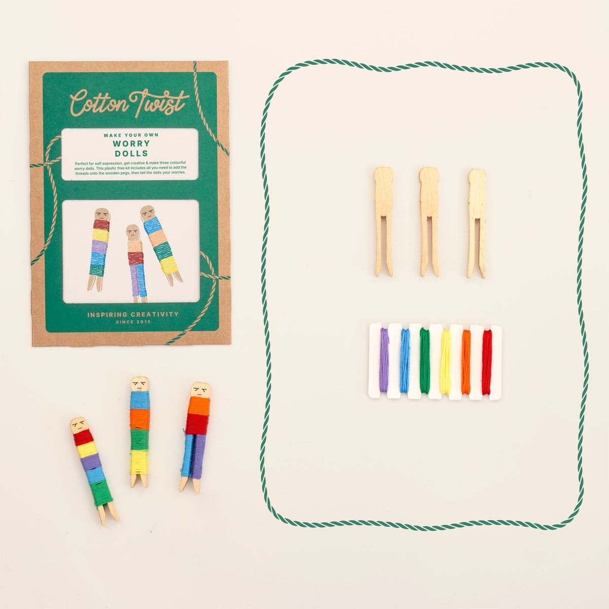 Cotton Twist Make Your Own Worry Dolls Kit