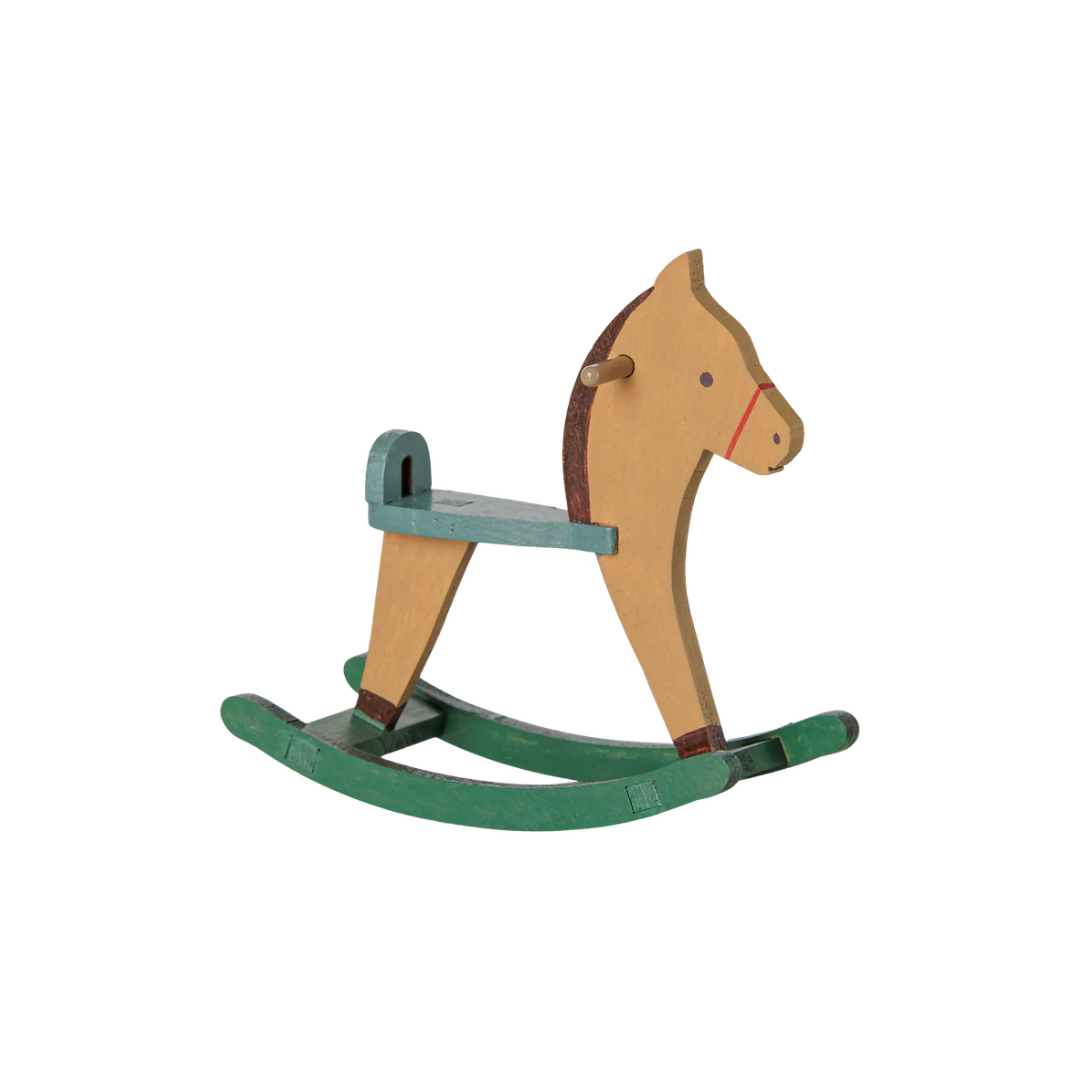 Maileg Rocking horse, Mouse - Light brown