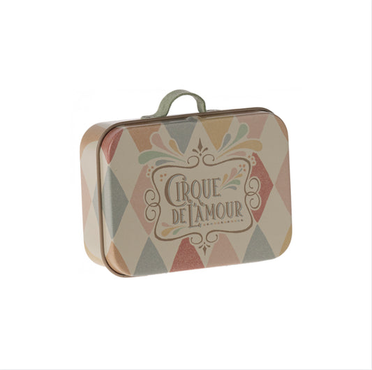 Maileg SS24 Metal Suitcase, Micro, Harlequin tin