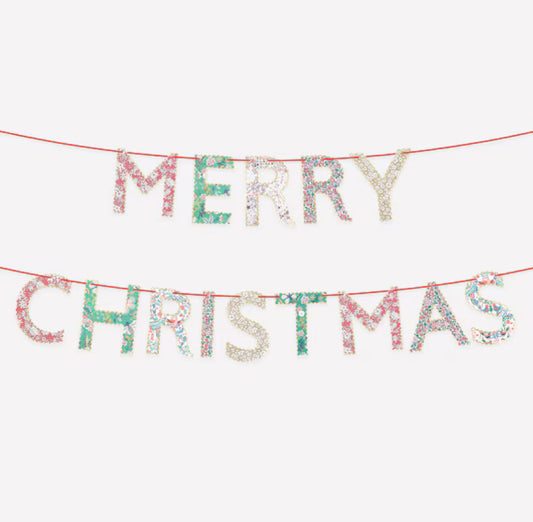 Meri Meri x Liberty Merry Christmas Garland Set
