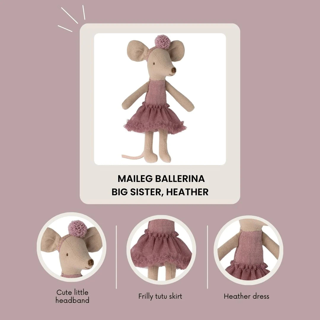 Maileg big sister heather ballerina mouse all the details