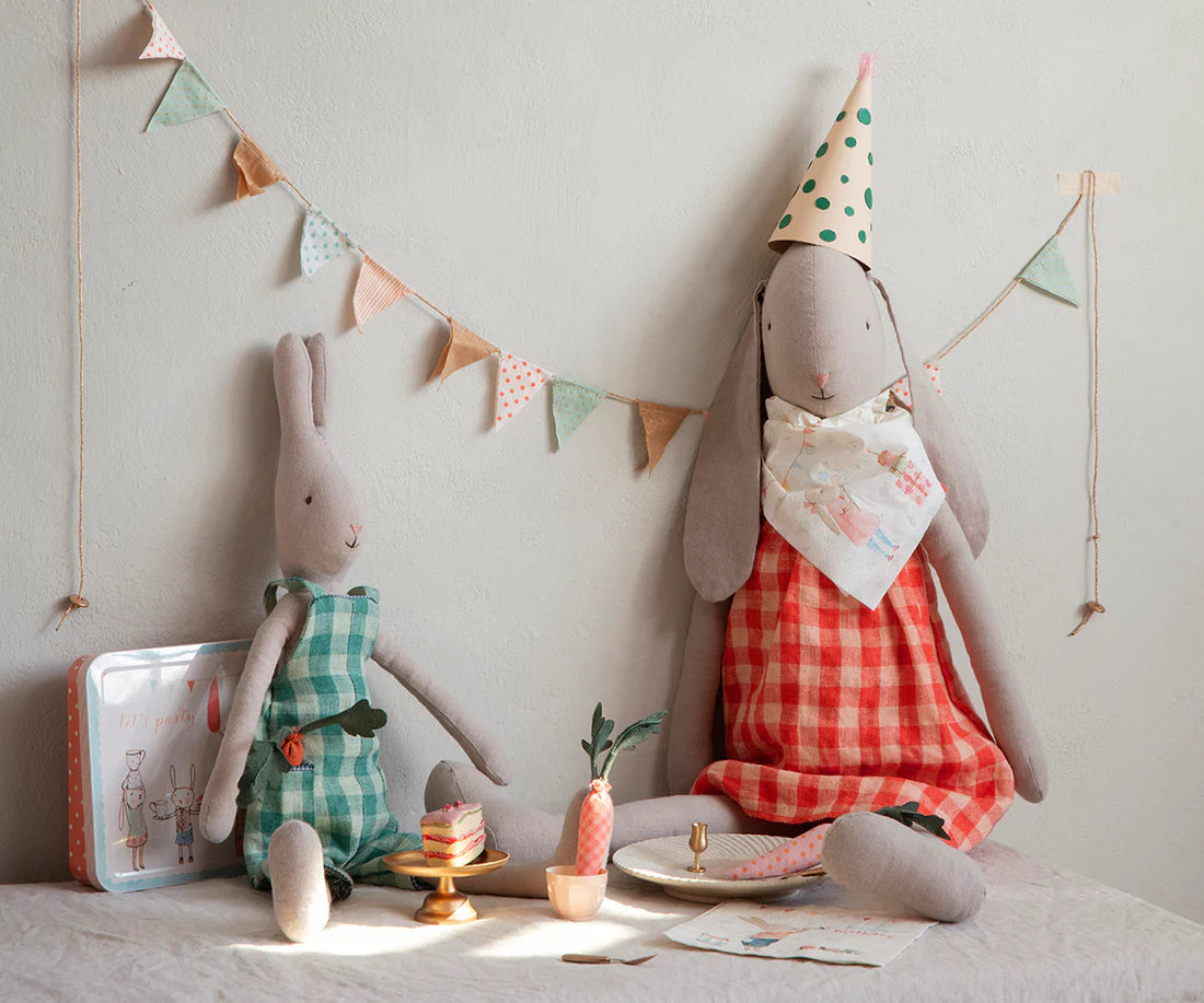 Maileg Bunny gingham dress, size 5