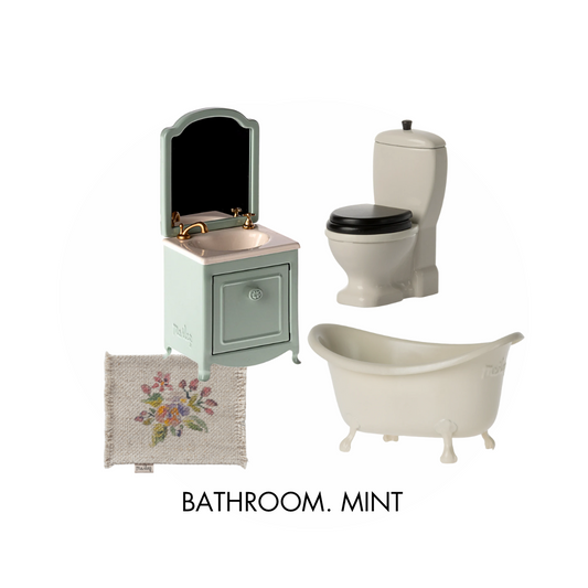 Maileg Bathroom Starter Gift Set, Mint