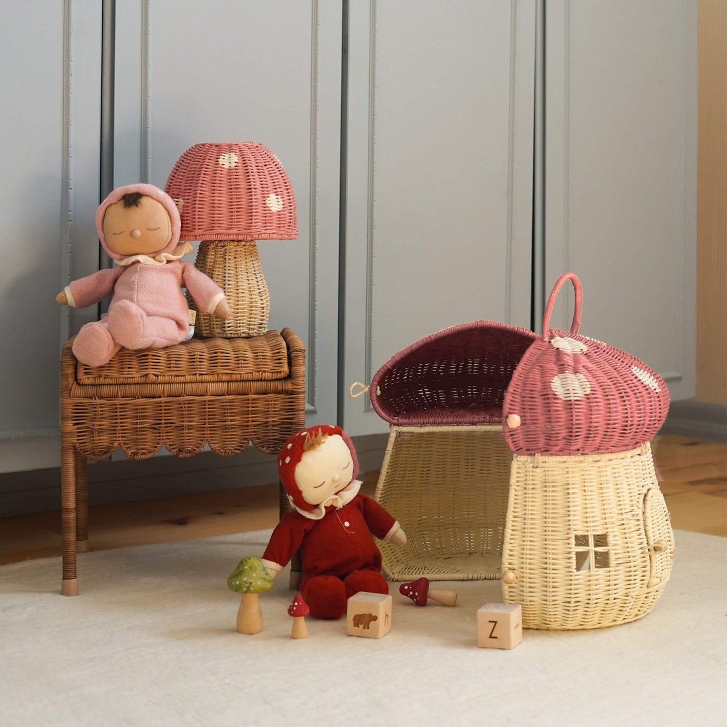 Olli Ella Mushroom Doll House - Musk