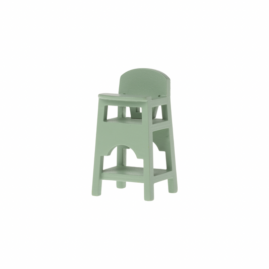 Maileg Baby High chair, Mouse, Mint