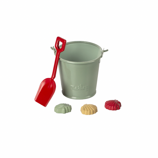 Maileg Beach set, Mouse - Shovel, bucket & shells
