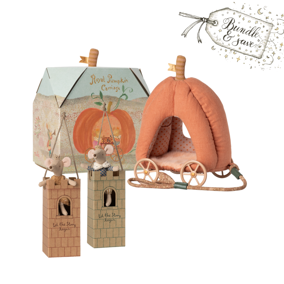 Maileg Pumpkin Carriage & Royals Bundle (retired version)
