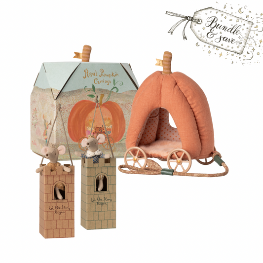 Maileg Pumpkin Carriage & Royals Bundle (retired version)