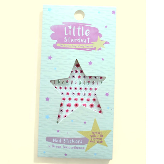 The Natural Play MakeUp Company Pink Flowers Children's Nail Stickers