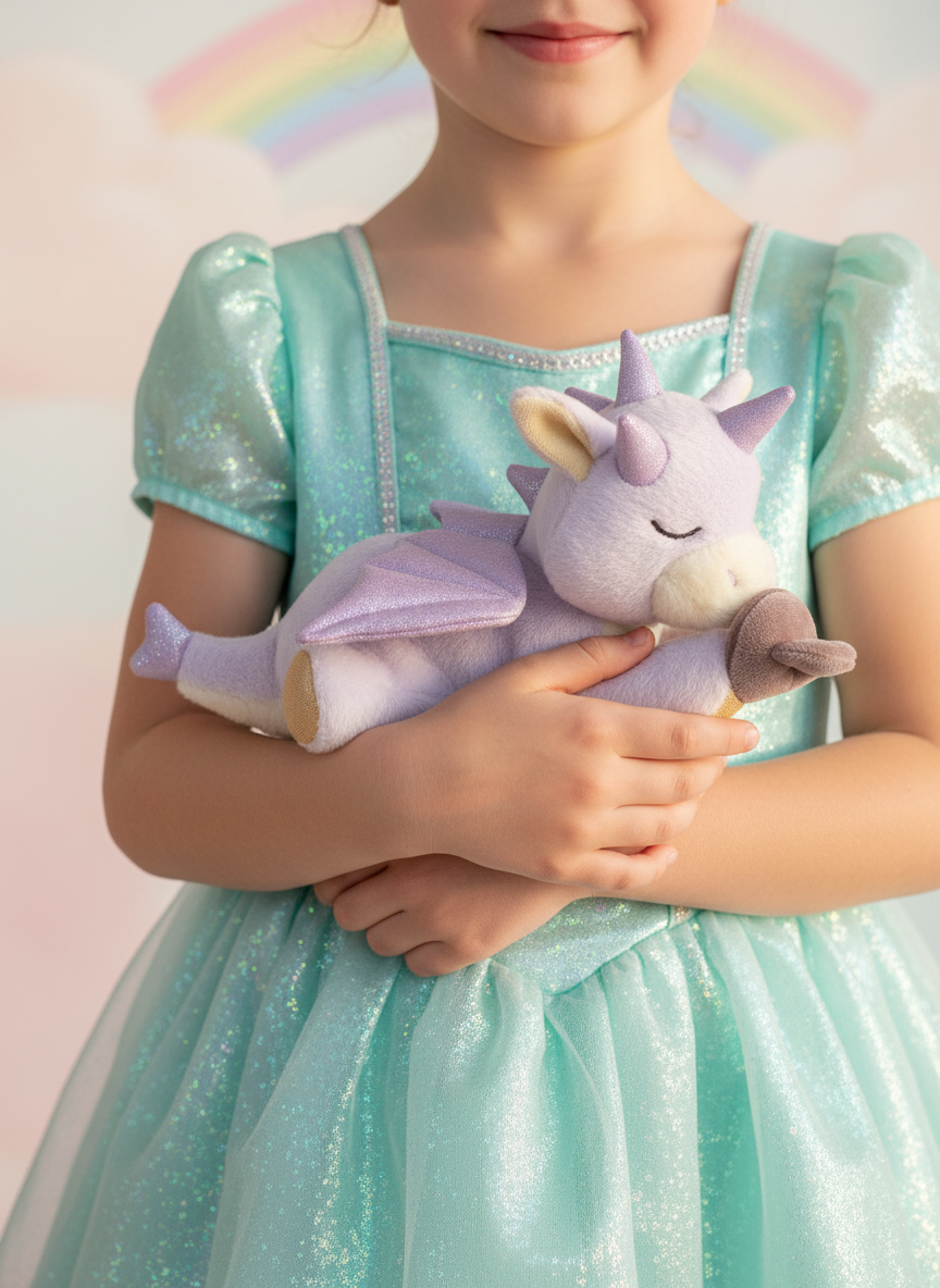 Olli Ella Binky Baby Dragon - Misty Lavender