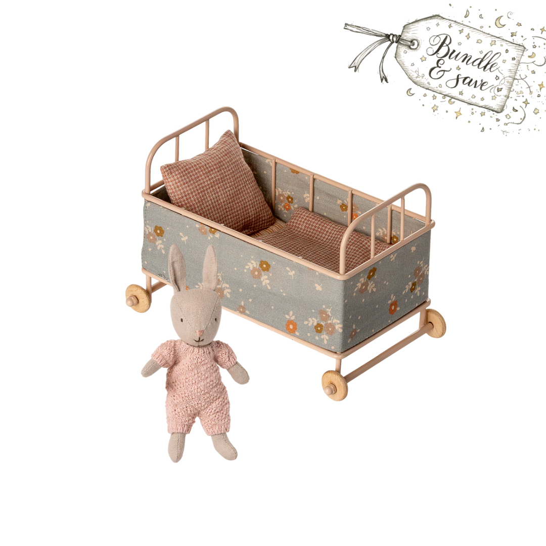 Maileg Micro Cot & Bunny Bundle