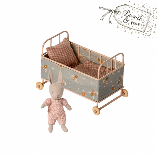 Maileg Micro Cot & Bunny Bundle