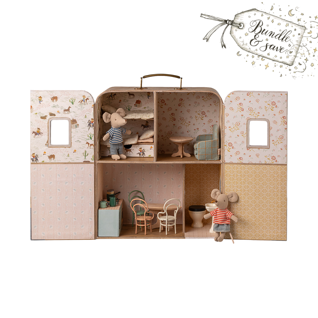 Maileg Suitcasa Mice & Furniture Bundle