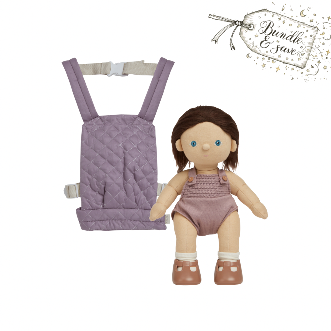 Olli Ella Dinkum Doll & Carrier Bundle - Lavender