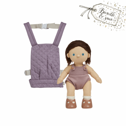 Olli Ella Dinkum Doll & Carrier Bundle - Lavender