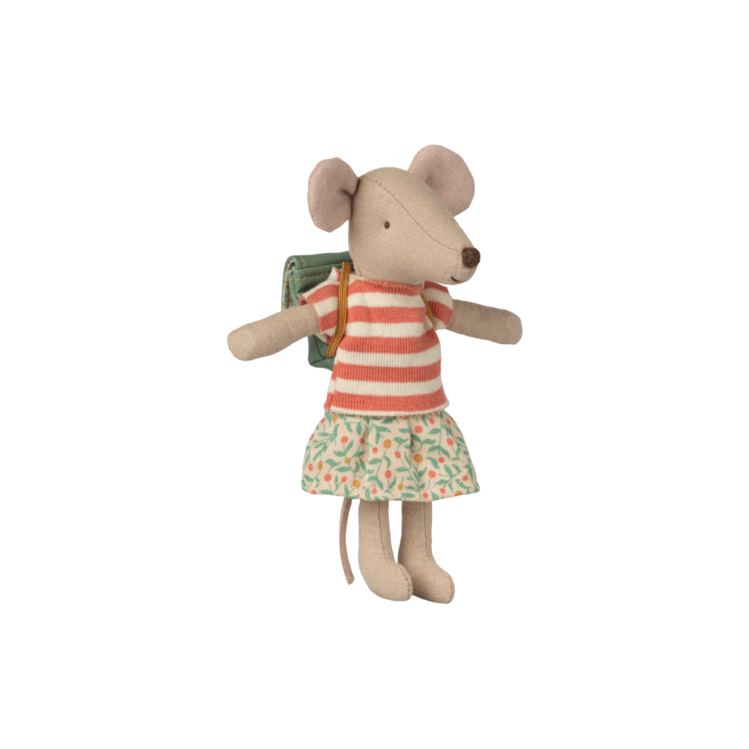 Maileg Clothes and bag, Big sister mouse - Green