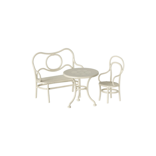Maileg Café set, Mouse, Small - Off white