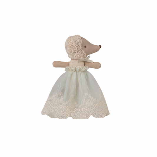 Maileg Baby mouse in gown - Mint
