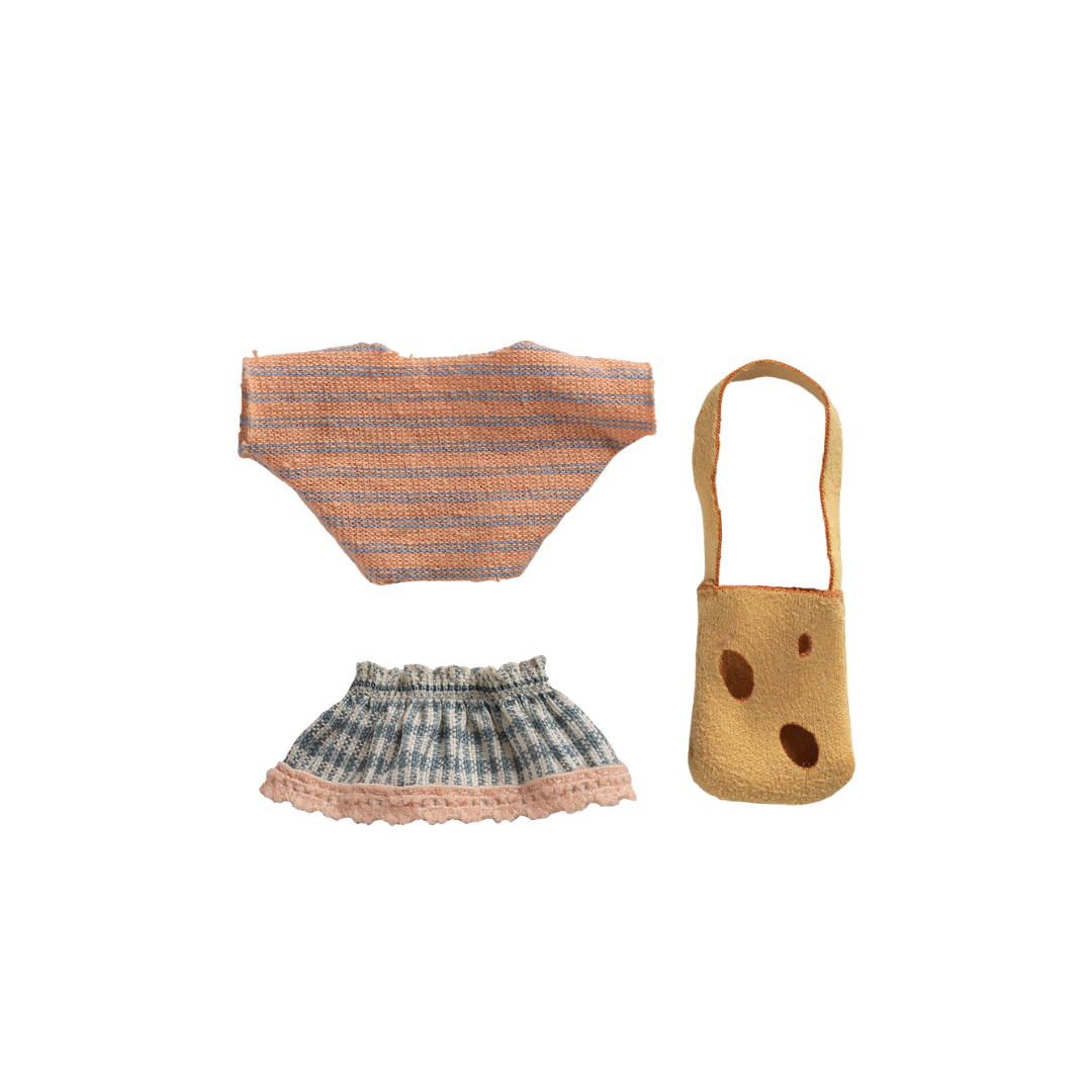 Maileg Clothes and bag, Little sister mouse