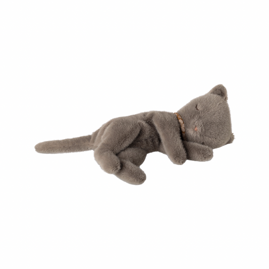 Maileg Sleeping kitten plush, Small - Grey