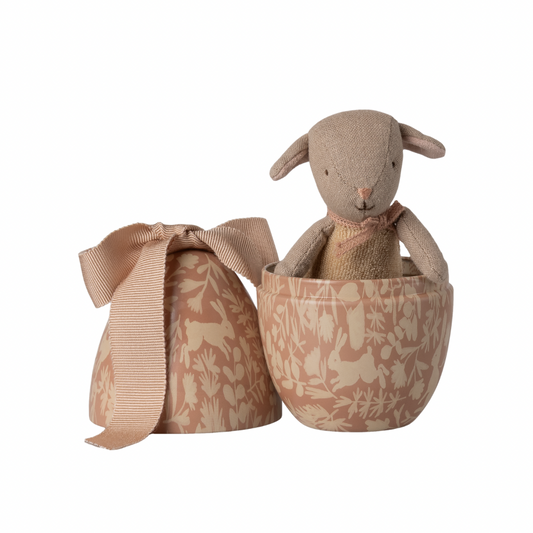 Maileg Easter egg with micro lamb, Small - Powder