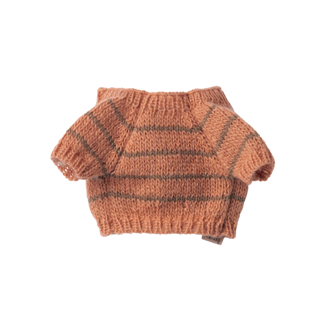 Maileg Puppy supply, Small, Knitted sweater - Coral