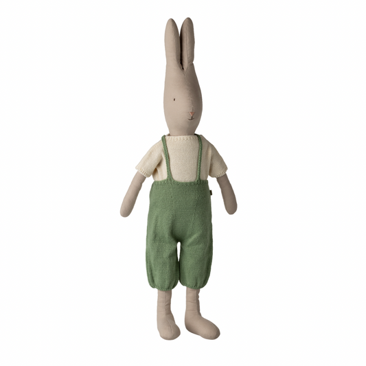 Maileg Rabbit, Size 5 - Classic - Knitted shirt and overall