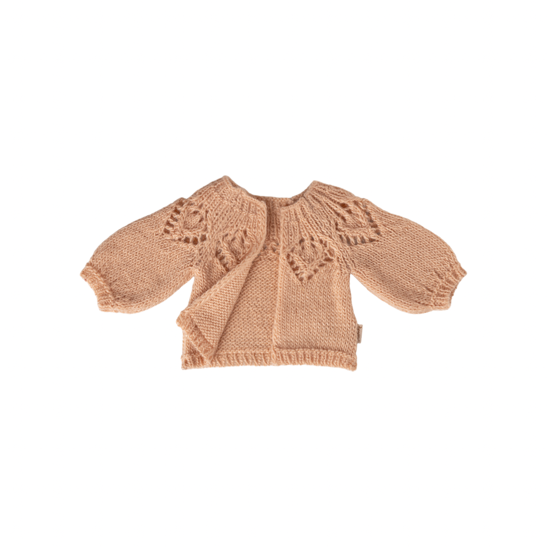 Maileg Knitted cardigan, Size 3 - Light rose